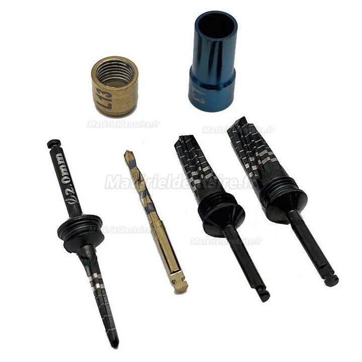 Fraise chirurgicaux pour implants dentaires avec butée (21pièces/Set)